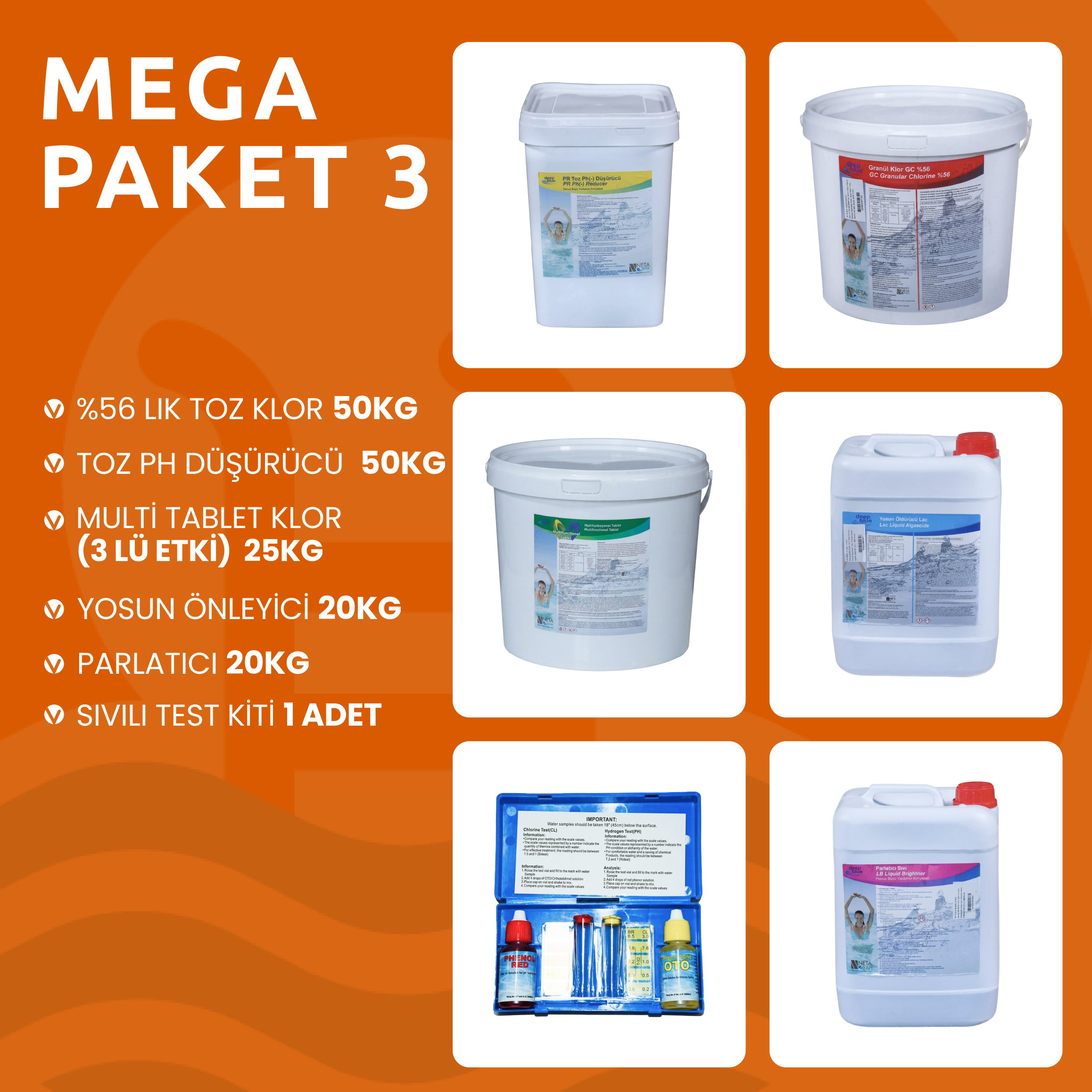 Havuz Bakım Seti Mega Paket 3