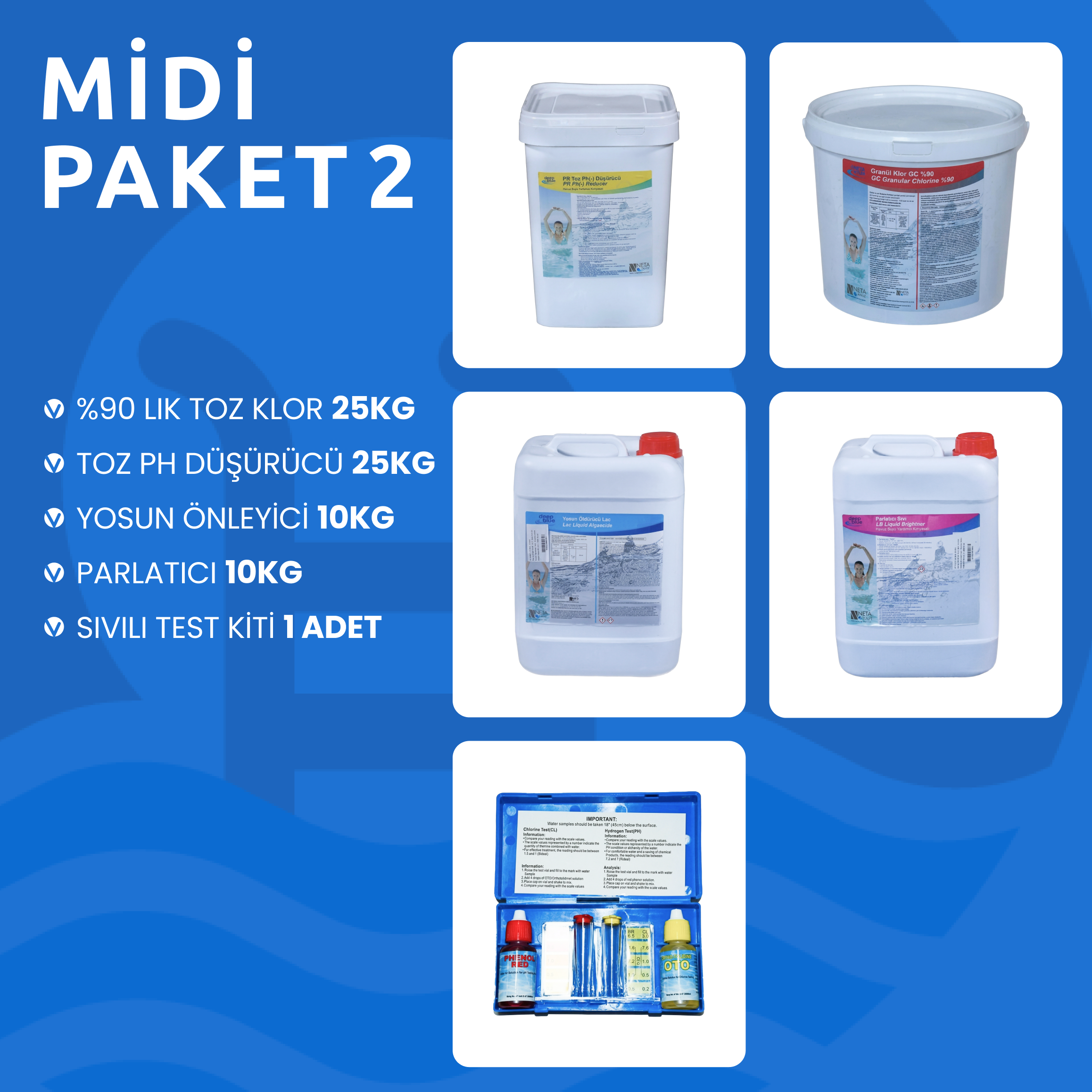 Havuz Bakım Seti Midi Paket 2