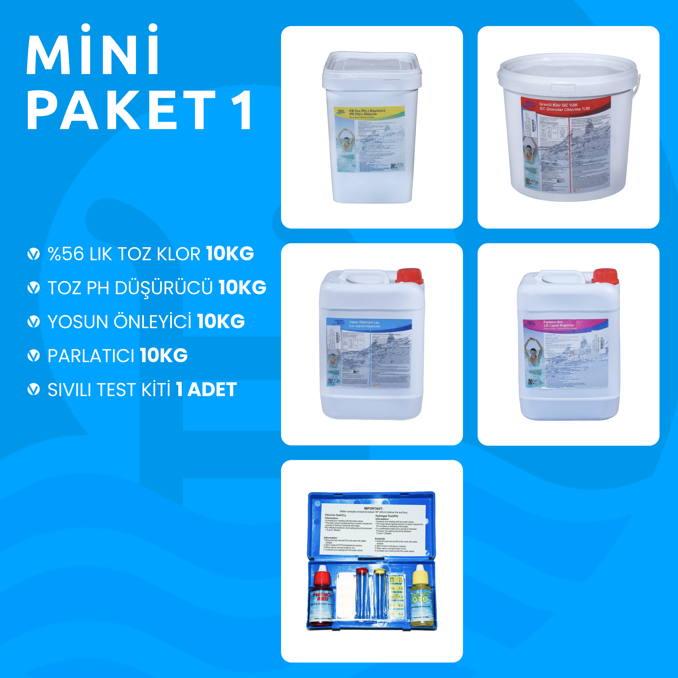 Havuz Bakım Seti Mini Paket 1 