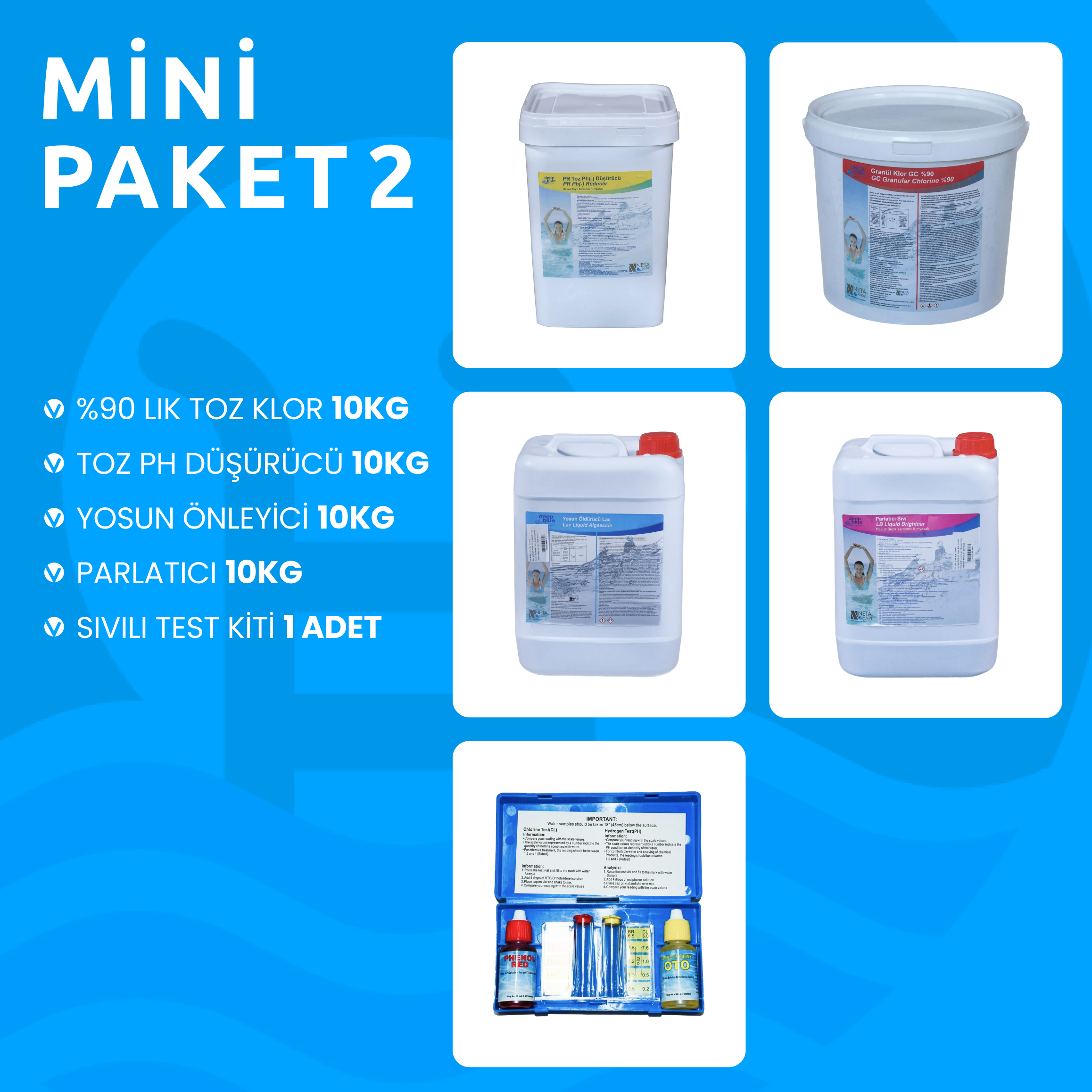 Havuz Bakım Seti Mini Paket 2