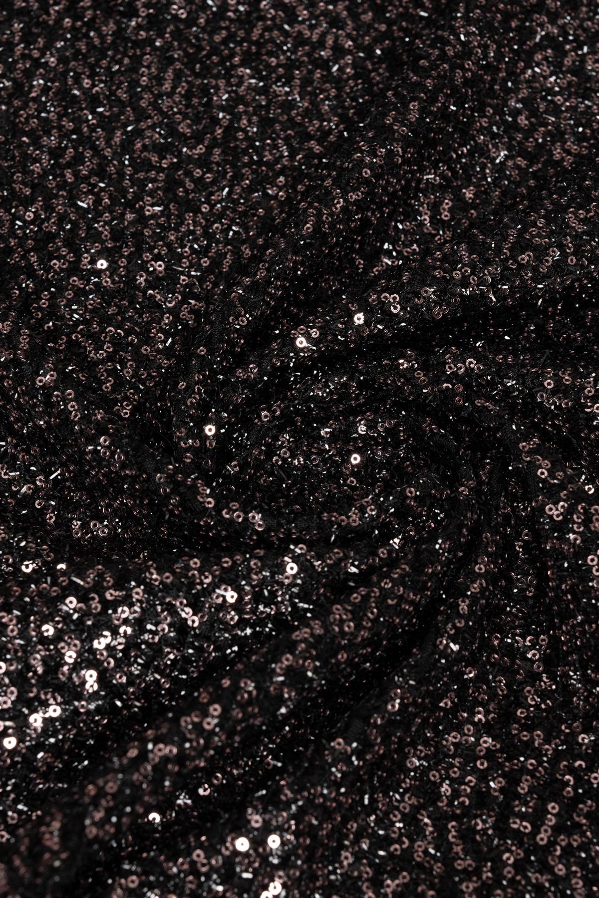 2 mm Payetli Bakır Kumaş - Kumaş Deposu