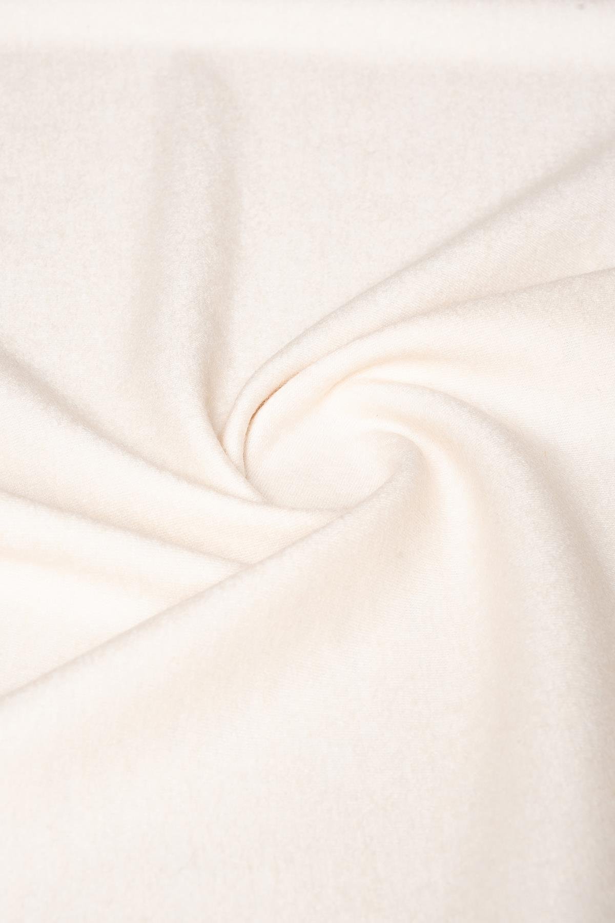 İnce Keçe Kemik Rengi Örme Kumaş - Kumaş Deposu