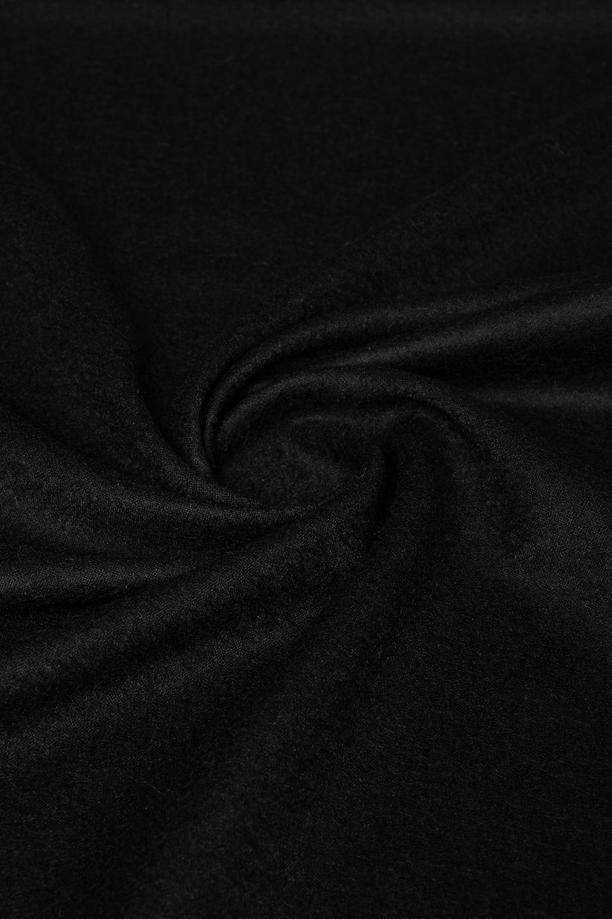 İnce Keçe Siyah Örme Kumaş - Kumaş Deposu