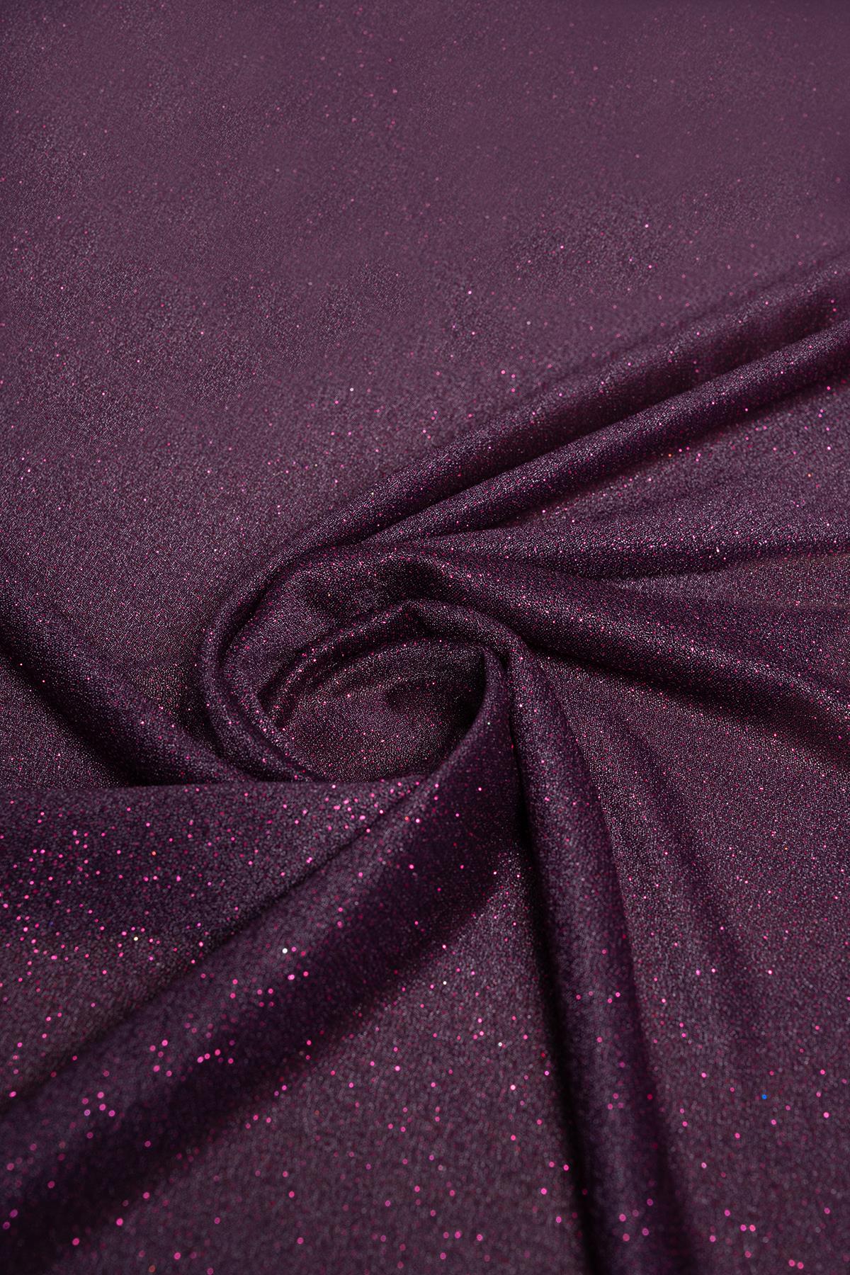 Violet Mor Simli Tül  - Kumaş Deposu