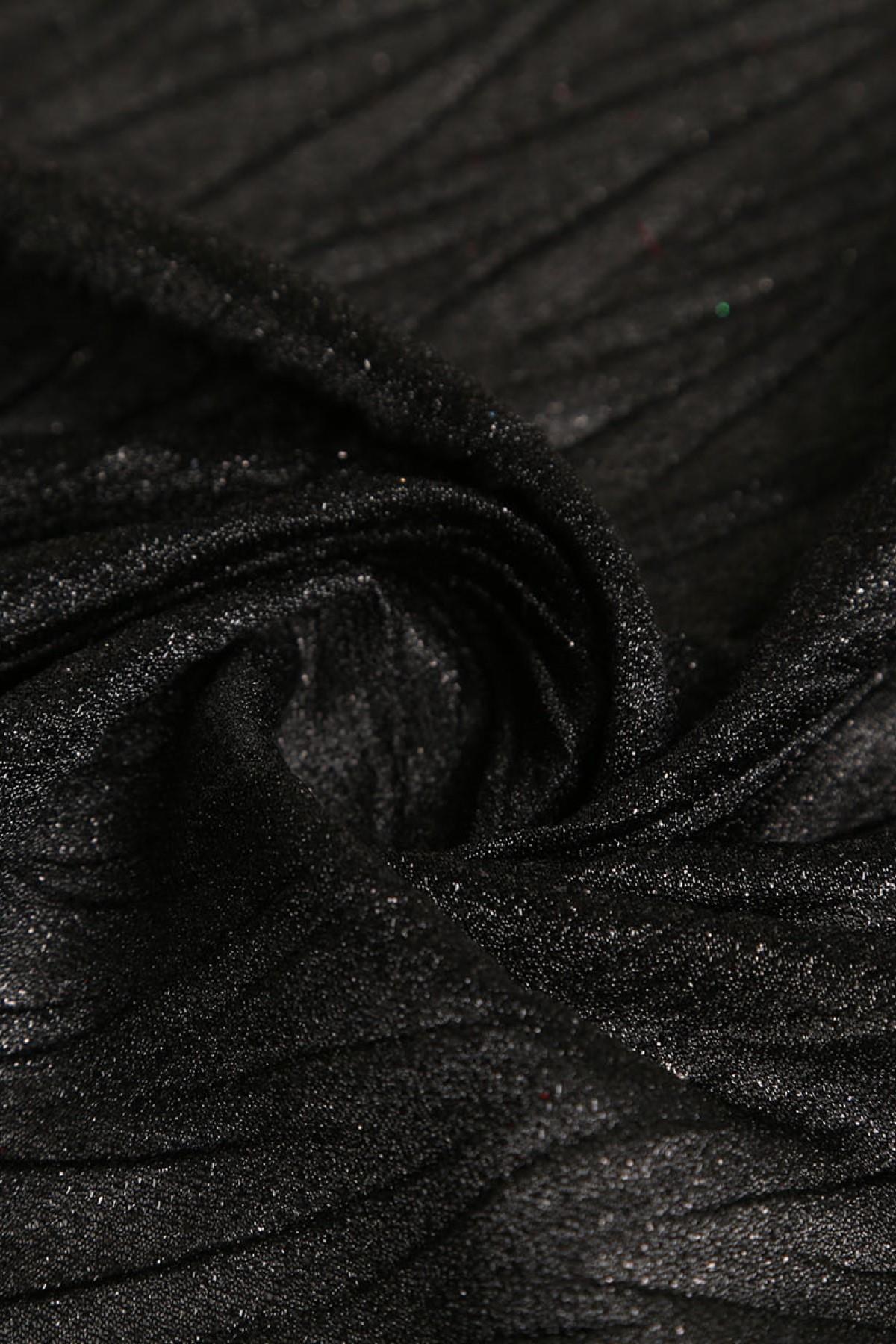 VIOLET ZİKZAK PLİSELİ C#5 SİYAH - Kumaş Deposu