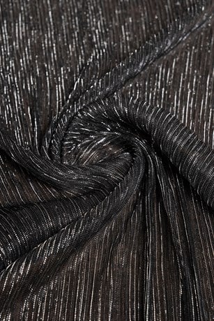 PLİSELİ MOONLIGHT C#19 SİYAHA GÜMÜŞ - Kumaş Deposu