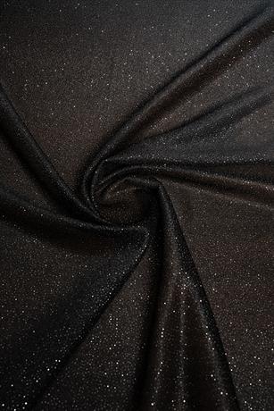 Violet Siyah/Gümüş Simli Tül - Kumaş Deposu