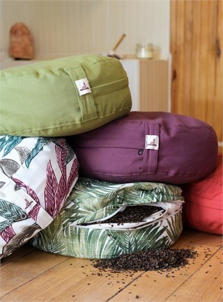 Zafu Kiremit Karabuğday Kabuğu Dolgulu Meditasyon Minderi