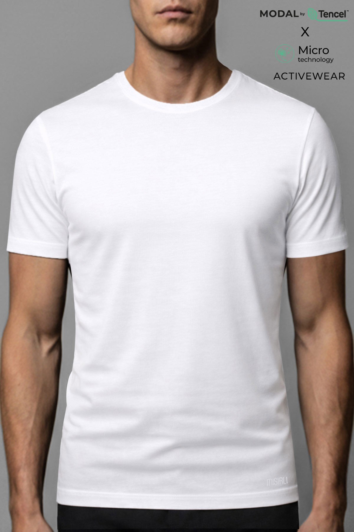 Erkek Activewear Arnaldo Modal by Tencel Tişört Beyaz