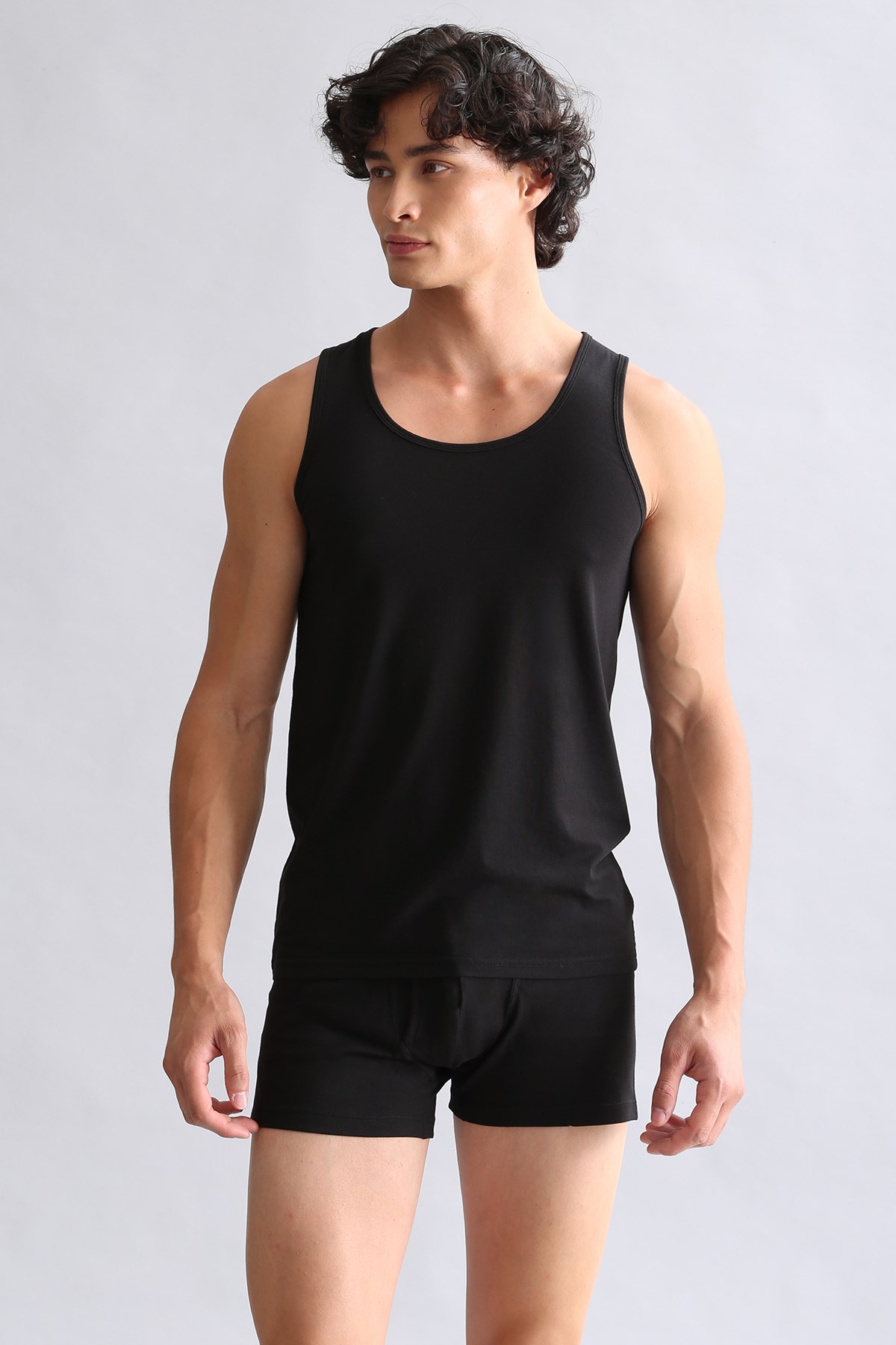 Mısırlı BAMBU HERCULES Slim Fit Basic Atlet Siyah