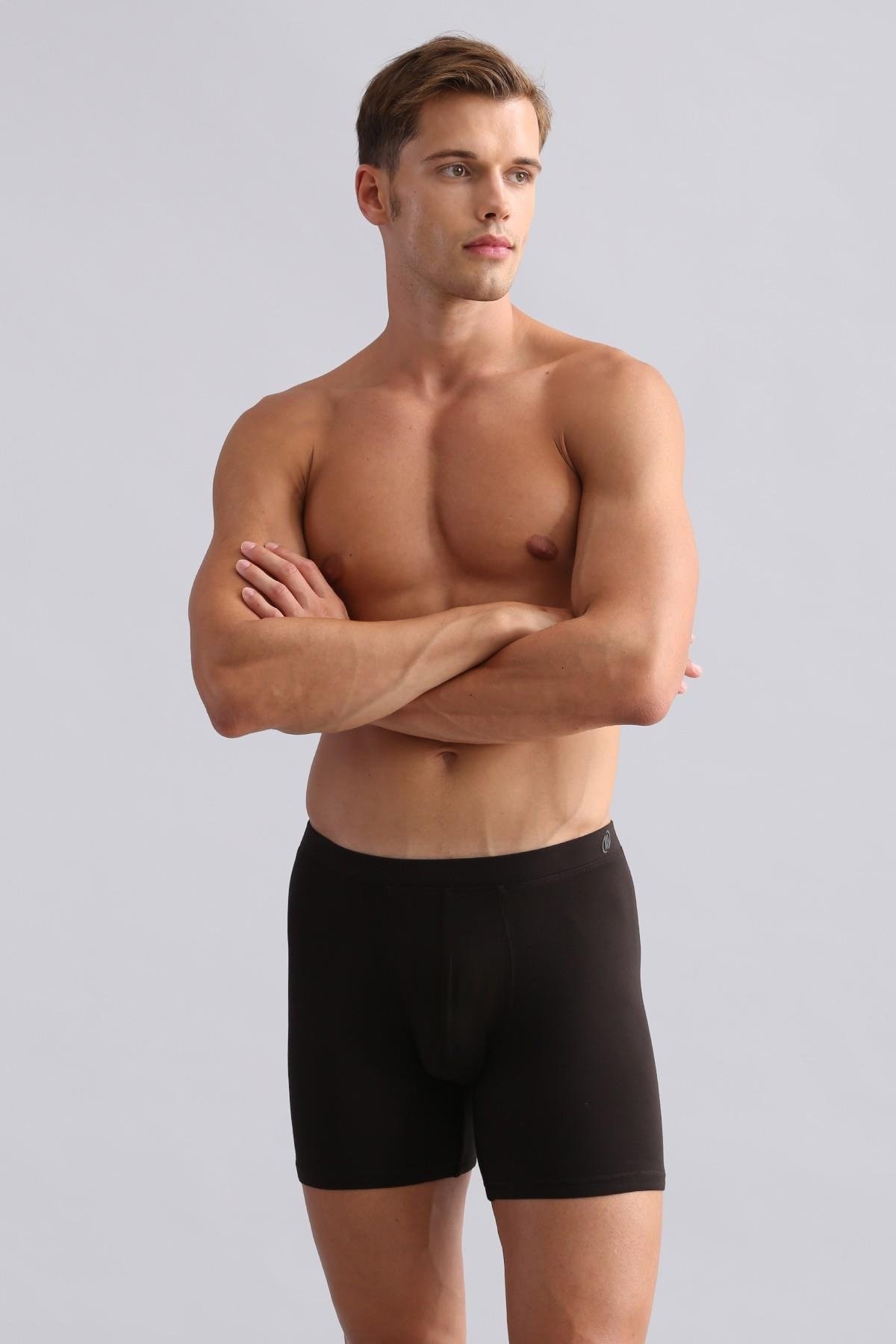 Mısırlı BAMBU ZEUS Regular Fit Long Boxer Kahverengi