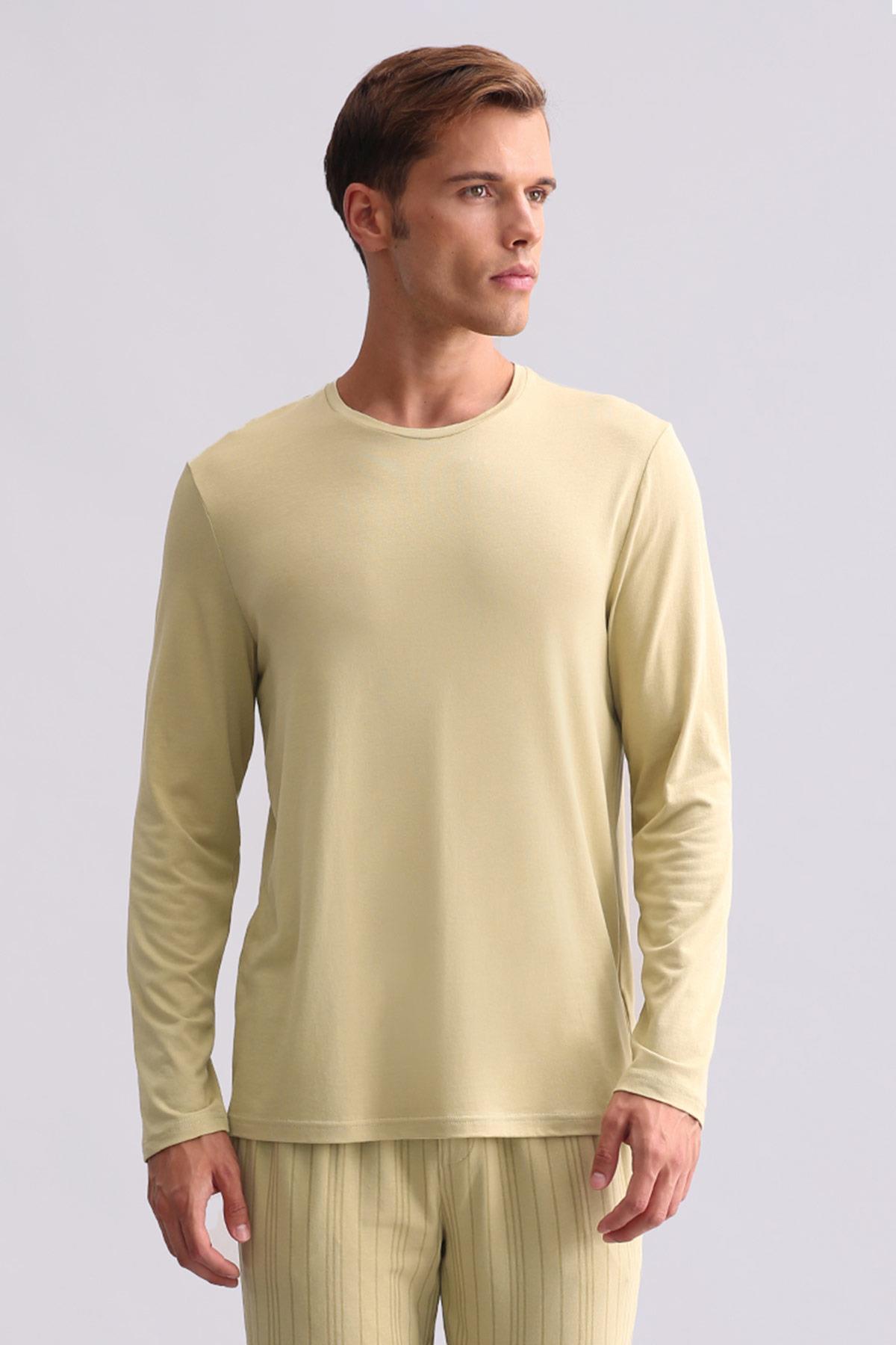 Mısırlı Erkek Bambu Sweatshirt Adaçayı Yeşili