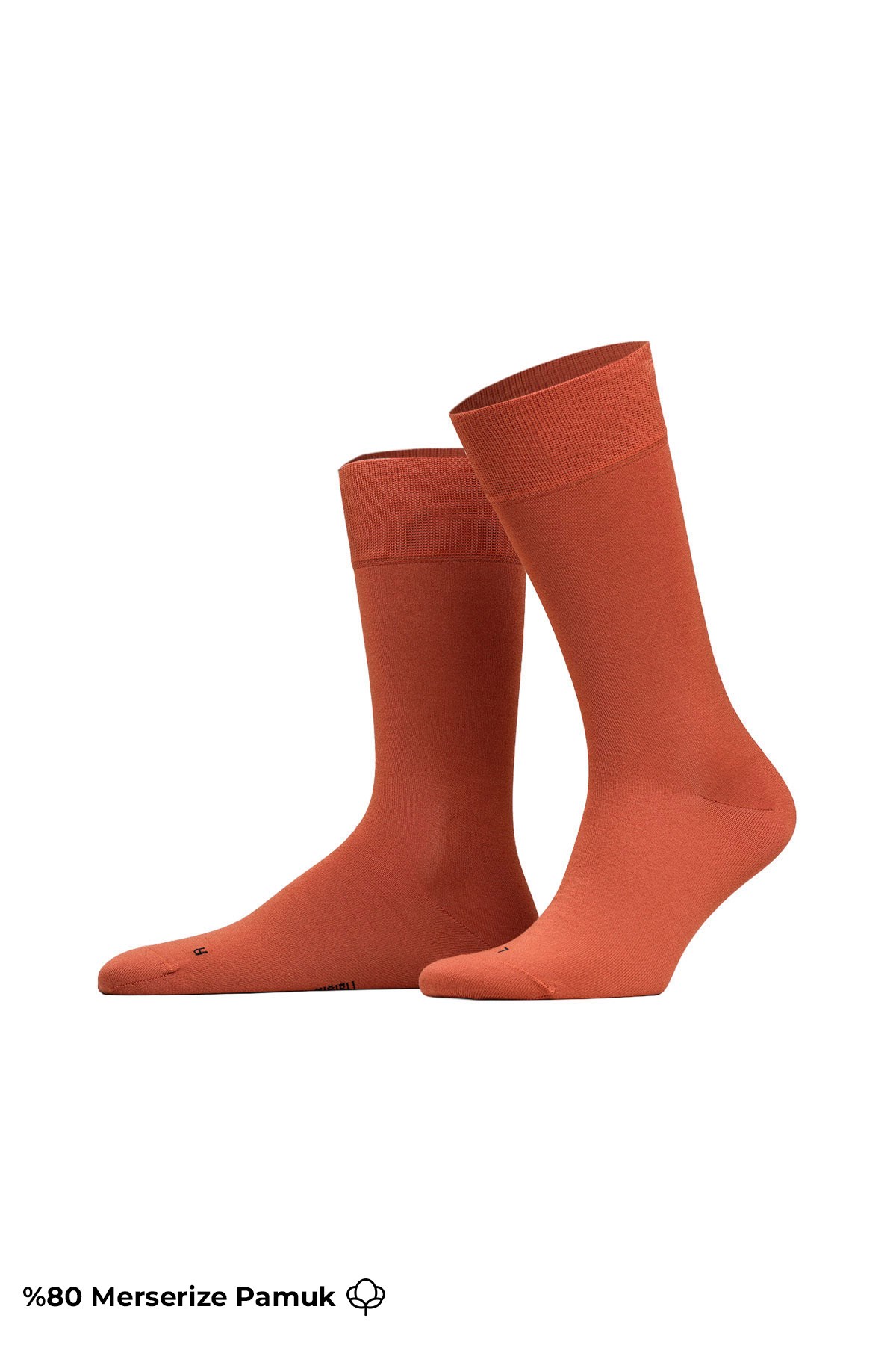 Mısırlı Erkek Merserize Ergonomik Soket Çorap Likralı Pas Kırmızısı