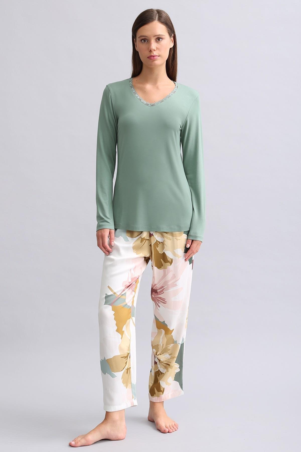 Mısırlı Kadın Bambu Pijama Altı Çok Renkli