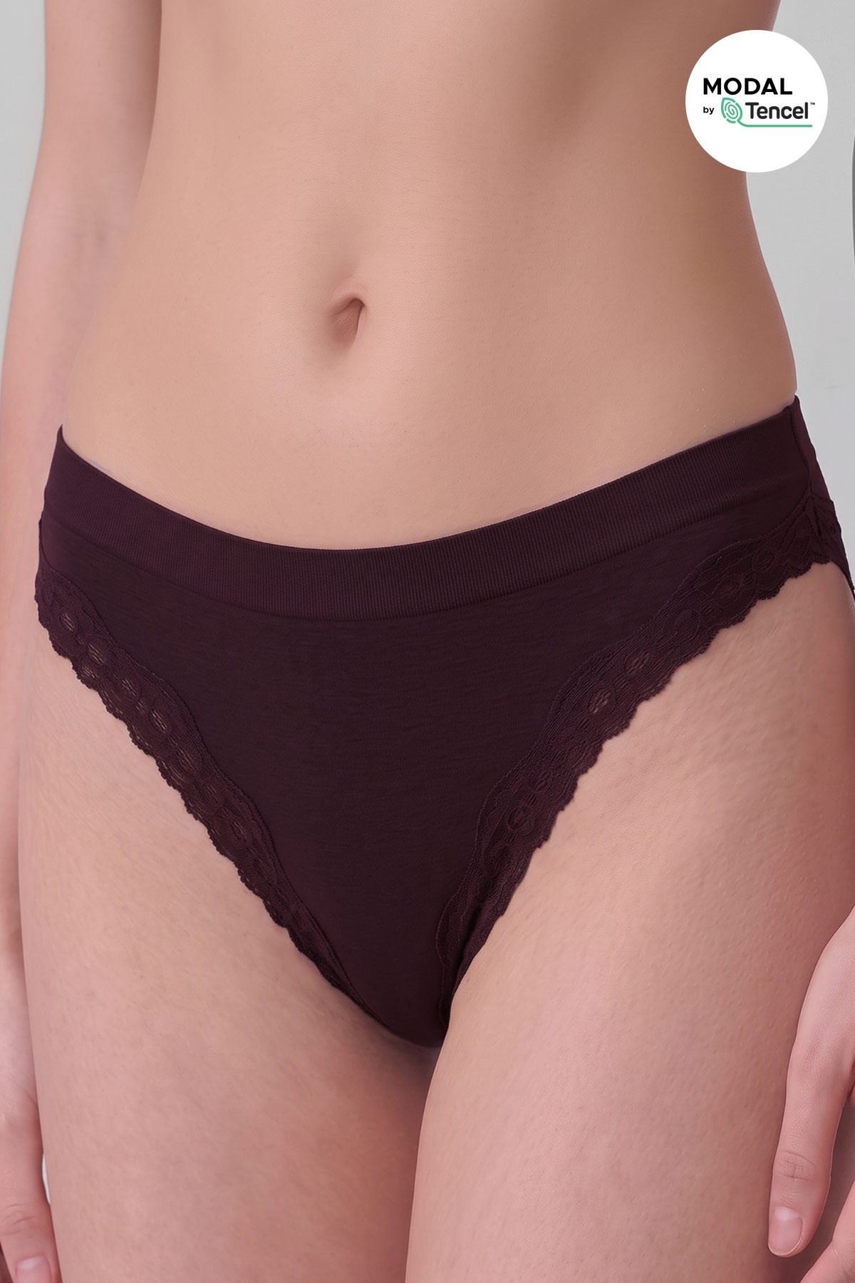 Mısırlı Kadın Modal Seamless Brief Slip Bordo