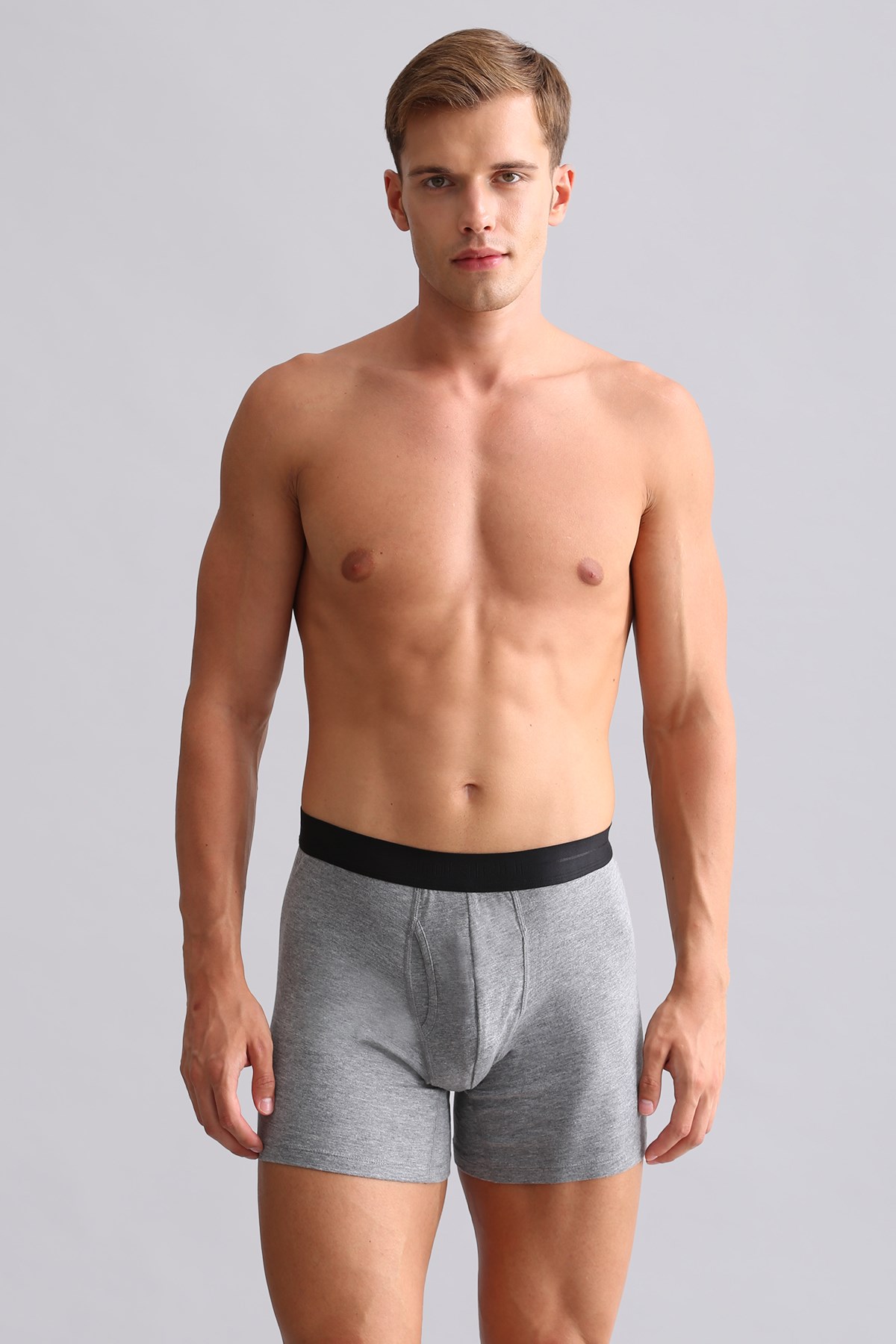 Mısırlı Modal by TENCEL SPARTACUS PLUS PERFORMANCE Long Boxer Gri Melanj