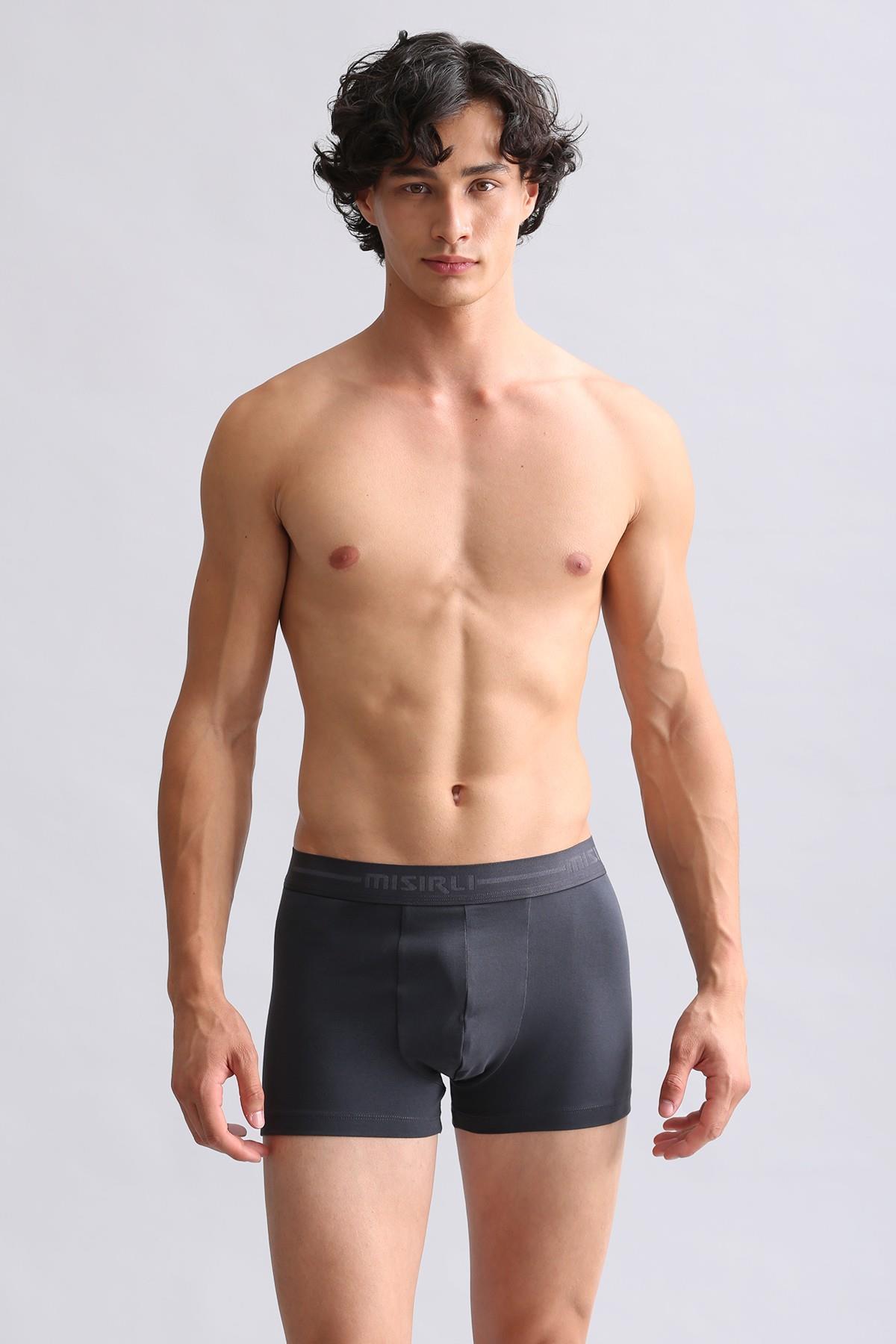 Mısırlı ORGANIC Pamuklu Compact Cotton Klasik Boxer Antrasit
