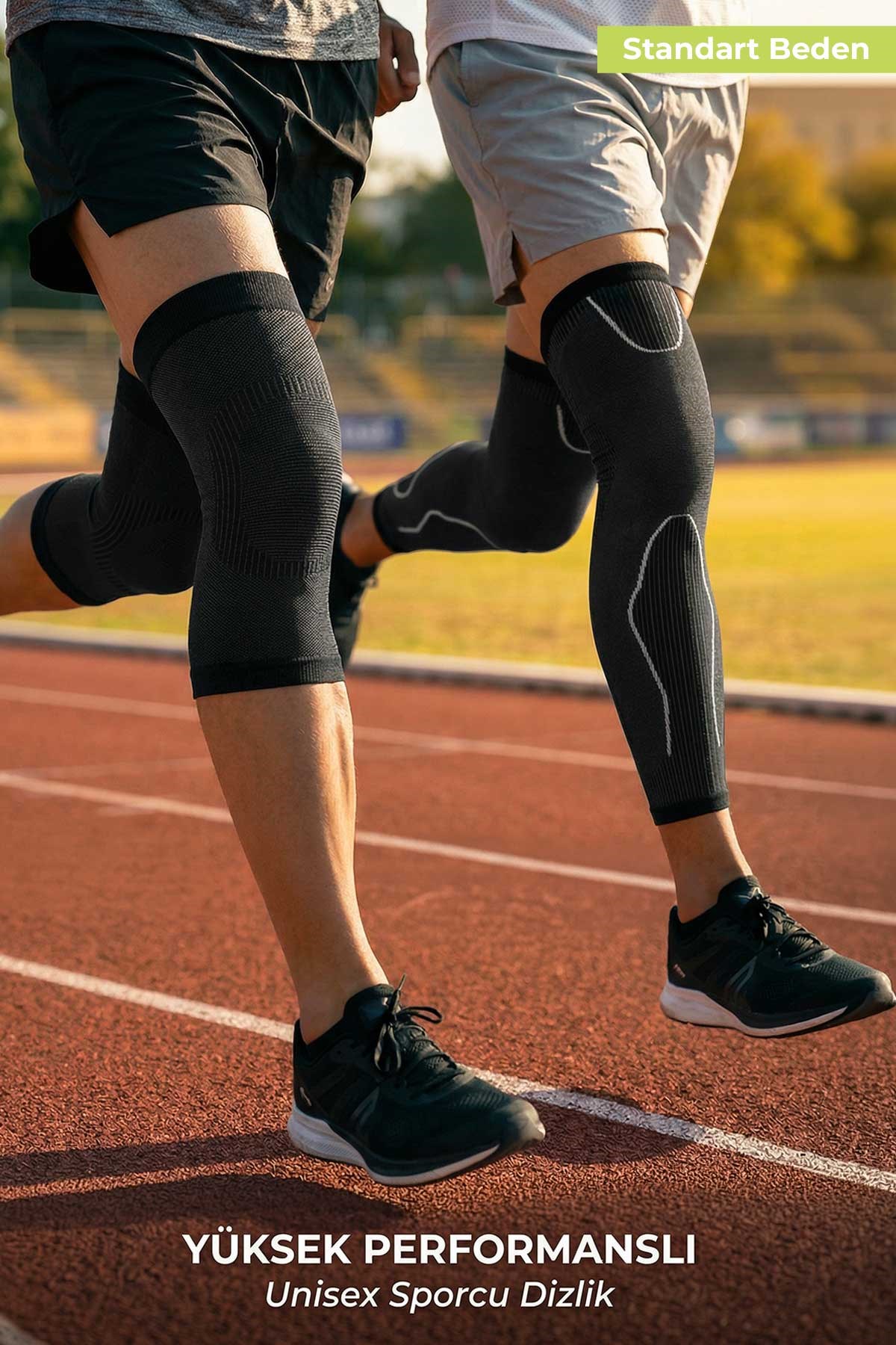 Mısırlı Unisex Medikal Dizlik Çorap Antrasit-Siyah