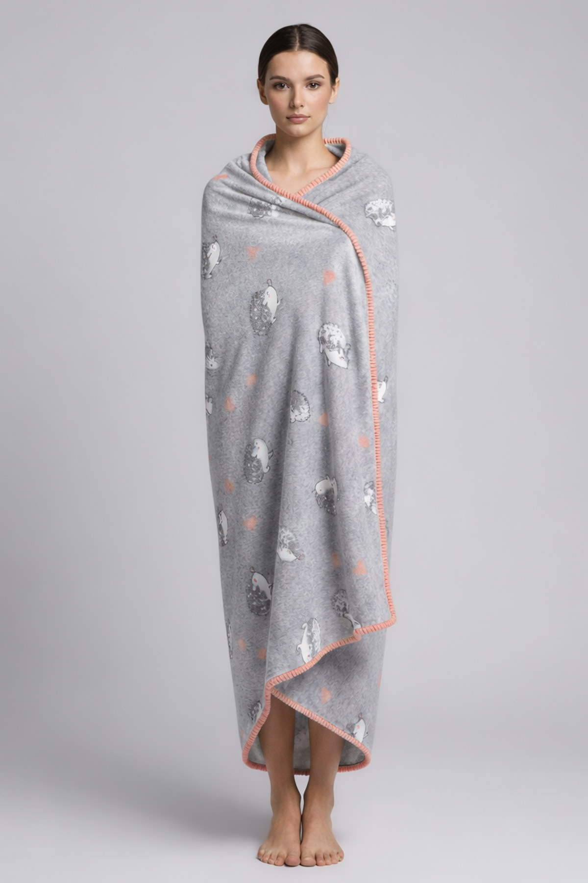 Mısırlı Unisex Polar Battaniye Gri