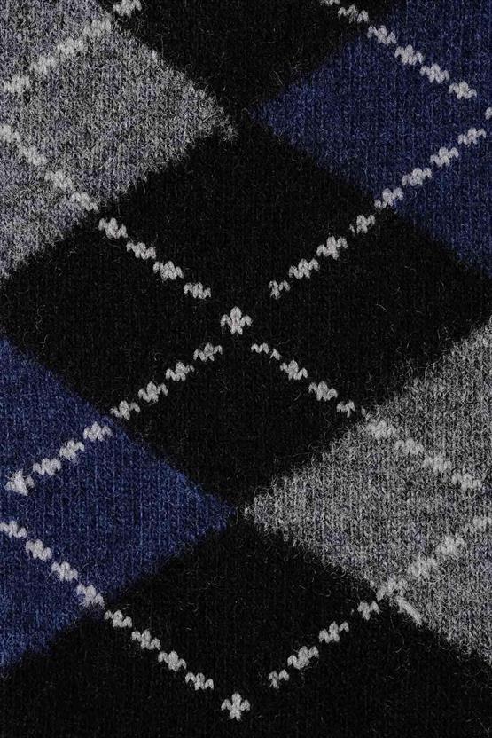 Aytuğ Erkek Kuzu Yünü (Lambswool) Tekli Soket Çorap Siyah