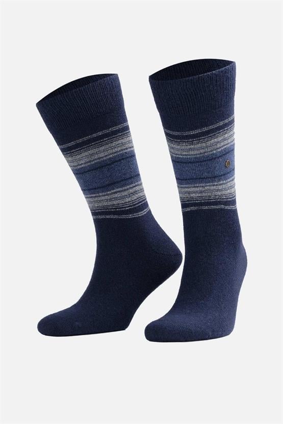 Aytuğ Erkek Kuzu Yünü (Lambswool) Tekli Soket Çorap Lacivert