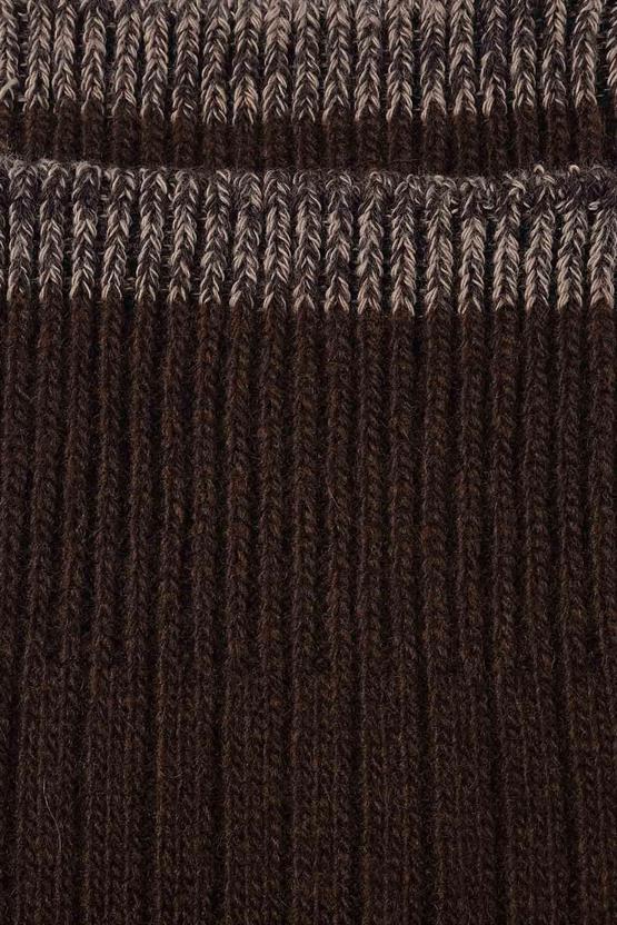 Aytuğ Erkek Kuzu Yüzü (Lambswool) Tekli Soket Çorap Kahverengi