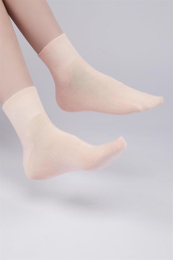 Aytuğ Kadın Bambu Tekli Kısa Konç Çorap Somon