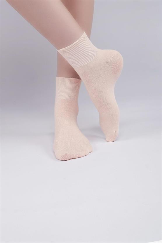 Aytuğ Kadın Bambu Tekli Kısa Konç Çorap Somon