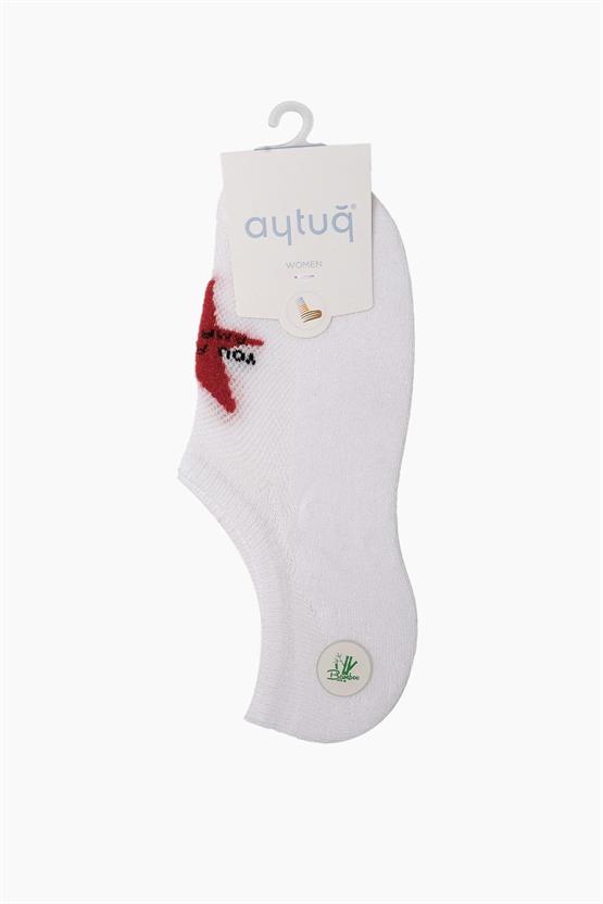 Aytuğ Kadın Bambu Tekli No Show Çorap Beyaz