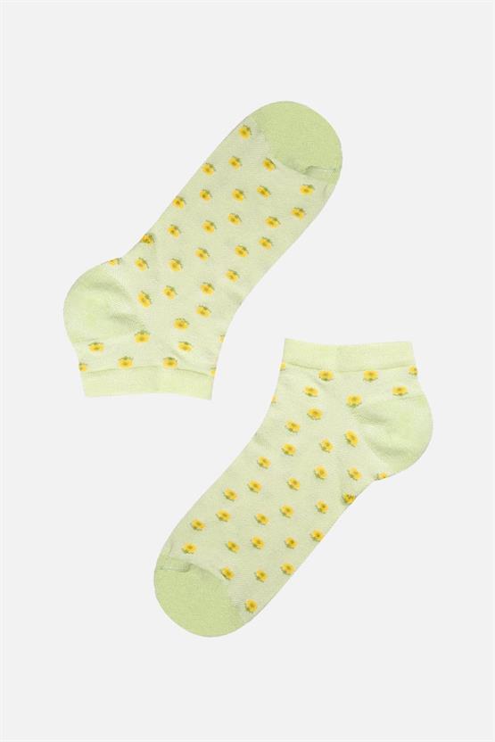 Aytuğ Kadın Bambu Tekli Patik Çorap Lime