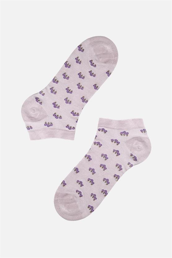 Aytuğ Kadın Bambu Tekli Patik Çorap Lila