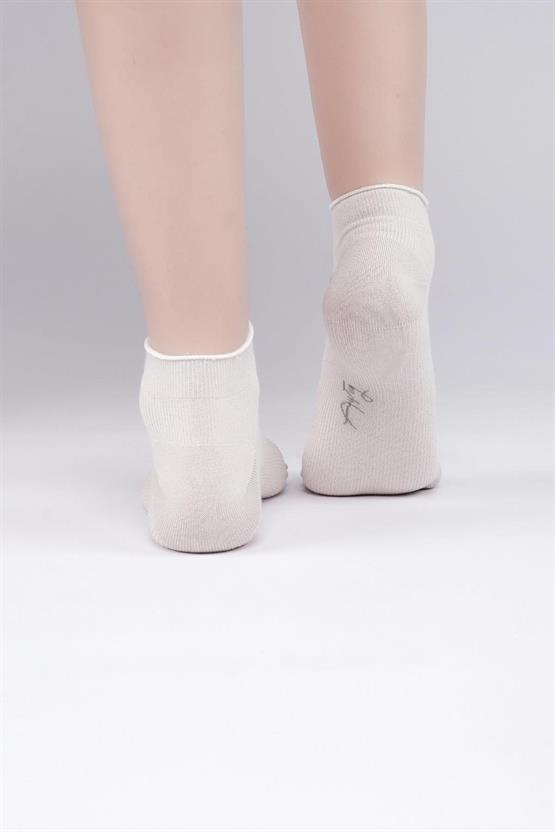 Aytuğ Kadın Modal Tekli Sneaker(Patik) Çorap Beyaz