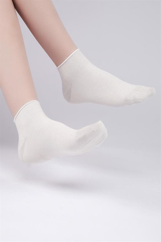 Aytuğ Kadın Modal Tekli Sneaker(Patik) Çorap Beyaz
