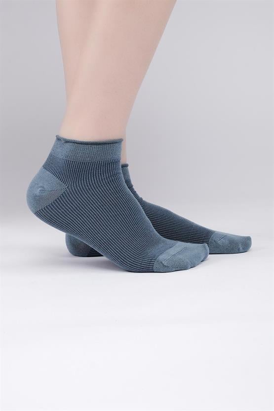 Aytuğ Kadın Modal Tekli Sneaker(Patik) Çorap Koyu Mavi