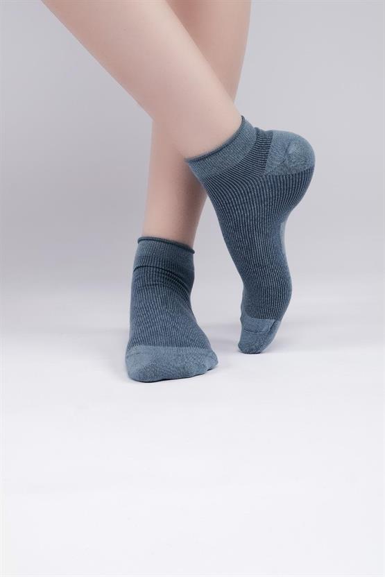 Aytuğ Kadın Modal Tekli Sneaker(Patik) Çorap Koyu Mavi