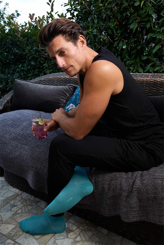 Mısırlı Erkek %10 GÜMÜŞ Madeni İçerikli Tekli Soket Çorap Kiremit