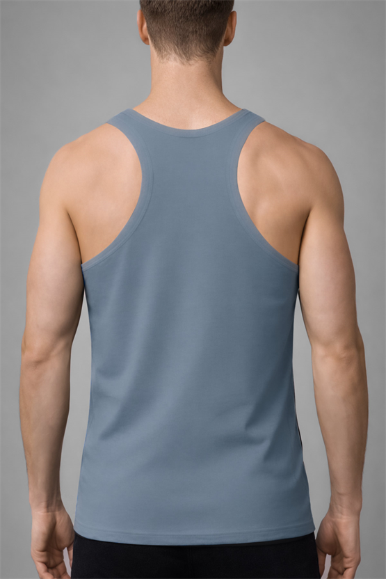 Erkek Activewear Angelino Modal by Tencel Sporcu Atlet Mavi