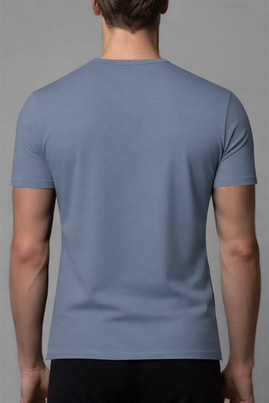 Erkek Activewear Arnaldo Modal by Tencel Tişört Mavi