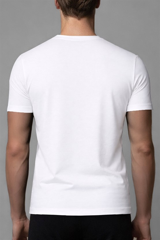 Erkek Activewear Arnaldo Modal by Tencel Tişört Beyaz