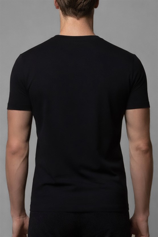 Erkek Activewear Arnaldo Modal by Tencel Tişört Siyah