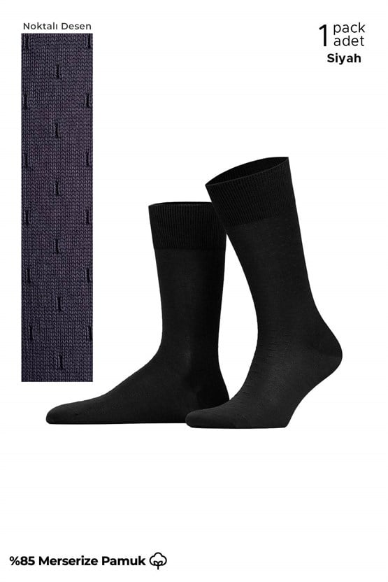 Erkek Merserize 6 Çift Noktalı Desenli Süper İnce Soket Çorap Çok Renkli
