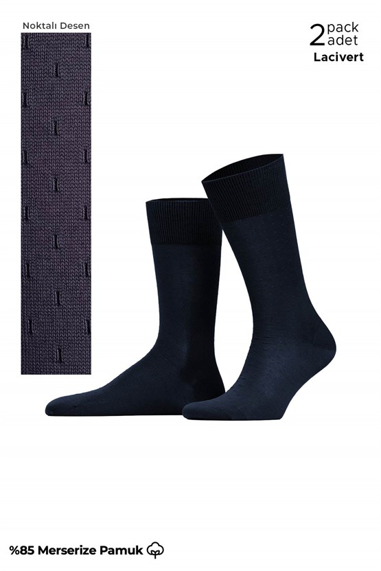 Erkek Merserize 6 Çift Noktalı Desenli Süper İnce Soket Çorap Çok Renkli