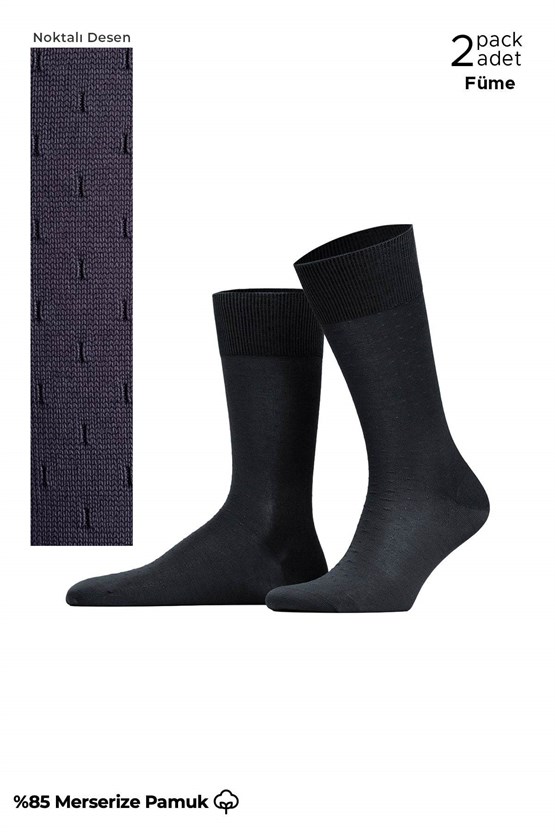 Erkek Merserize 6 Çift Noktalı Desenli Süper İnce Soket Çorap Çok Renkli