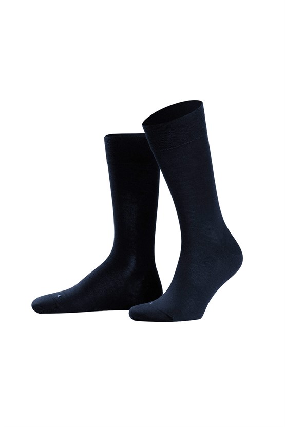 Erkek Dört Mevsim Organik Dörtlü Soket Çorap Lacivert