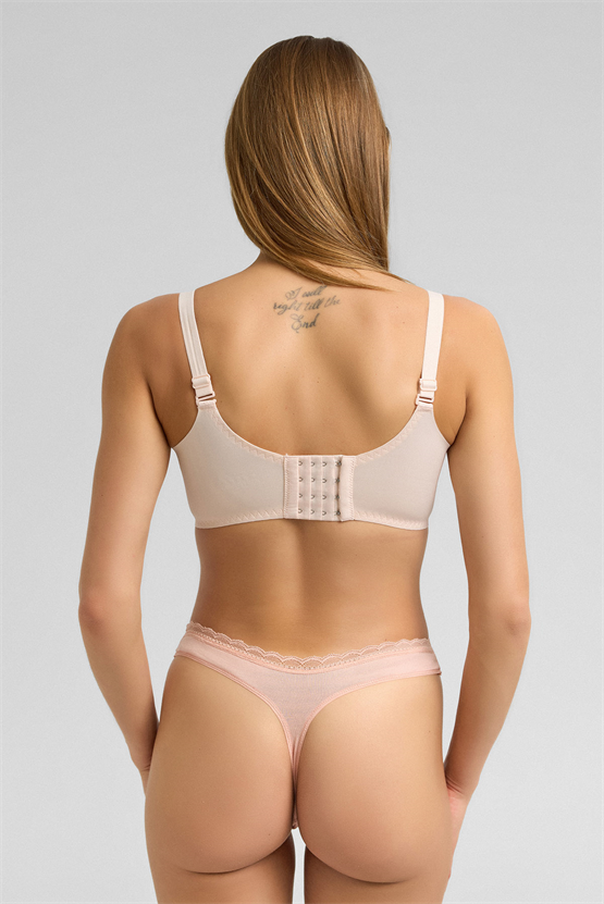Dantel Detaylı Hayalet Sütyen Pembe