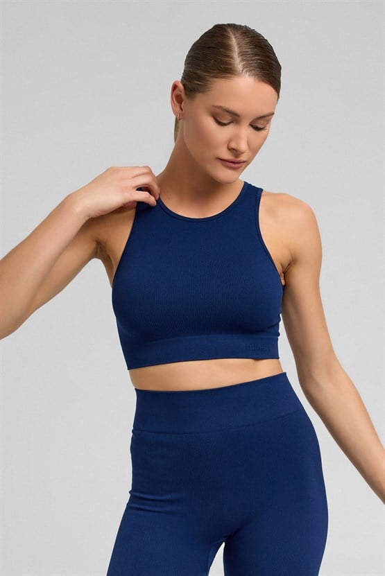 Kadın Activewear Alda Seamless Crop Lacivert