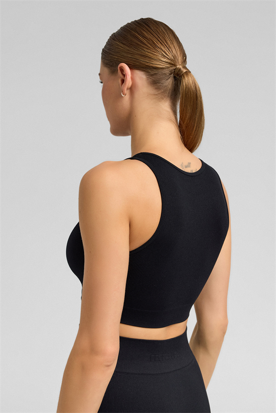 Kadın Activewear Alda Seamless Crop Siyah