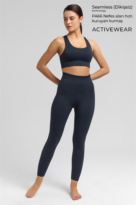 Kadın Activewear Bianca Seamless Sporcu Bralet Antrasit