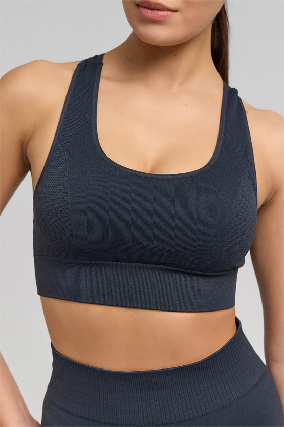 Kadın Activewear Bianca Seamless Sporcu Bralet Antrasit