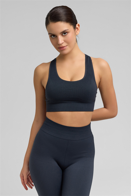 Kadın Activewear Bianca Seamless Sporcu Bralet Antrasit